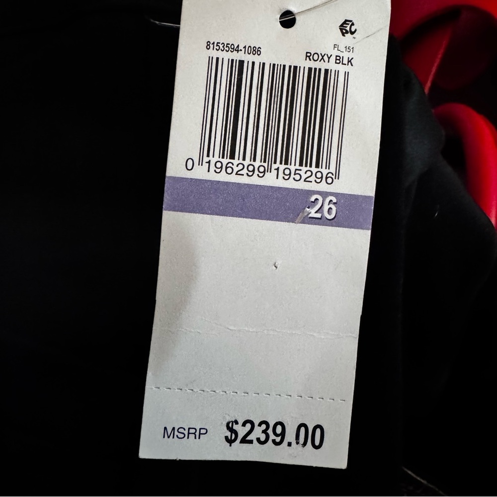 NWT•PAIGE•Naomi Seaming Detail Mid Rise Straight Leg Jeans•Black•Women’s•Sz 26 - Picture 5 of 7